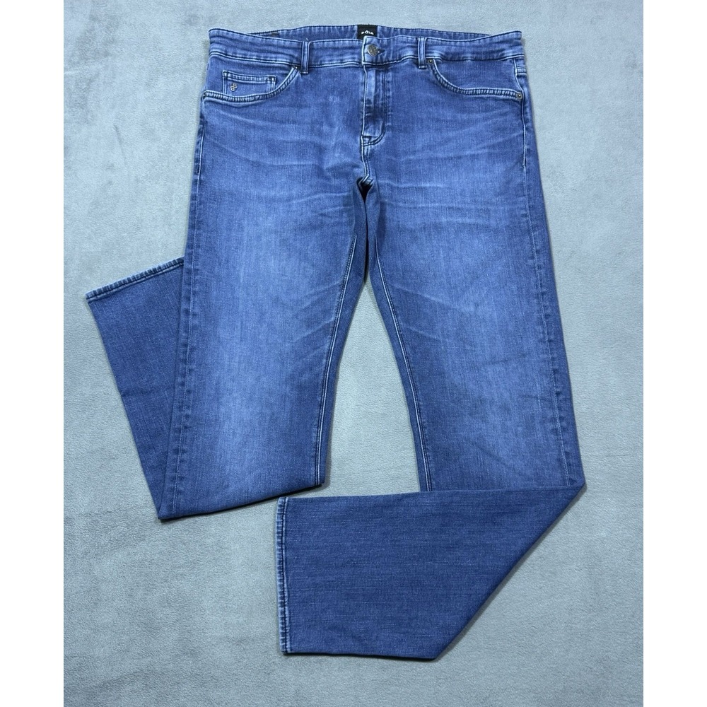 BOSS Hugo Boss Jeans Mens 36x32 MAINE Regular Fit Slim Candiani Cashmere Touch